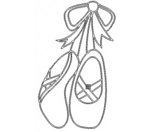 Stickdatei - Ballerina Schuhe Redwork